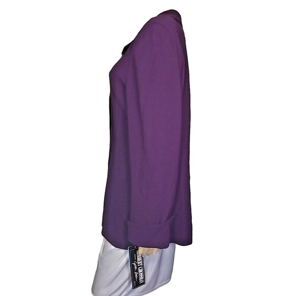 Herbert Grossman Cynthia Sobel Blazer Wool Blend 16 Purple NWT Vintage - Picture 5 of 14
